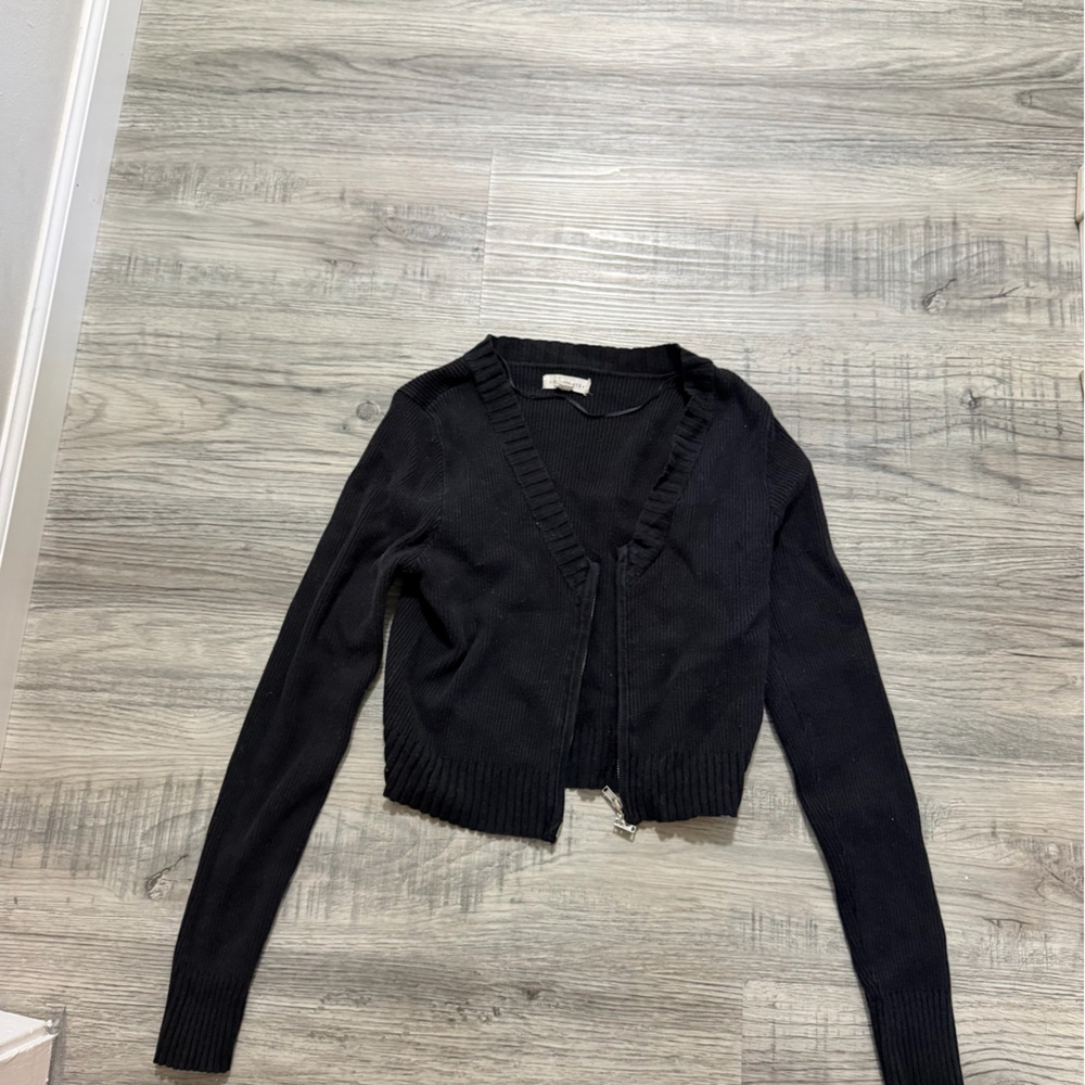 PacSun Black Women's Zip Cardigan Sweater